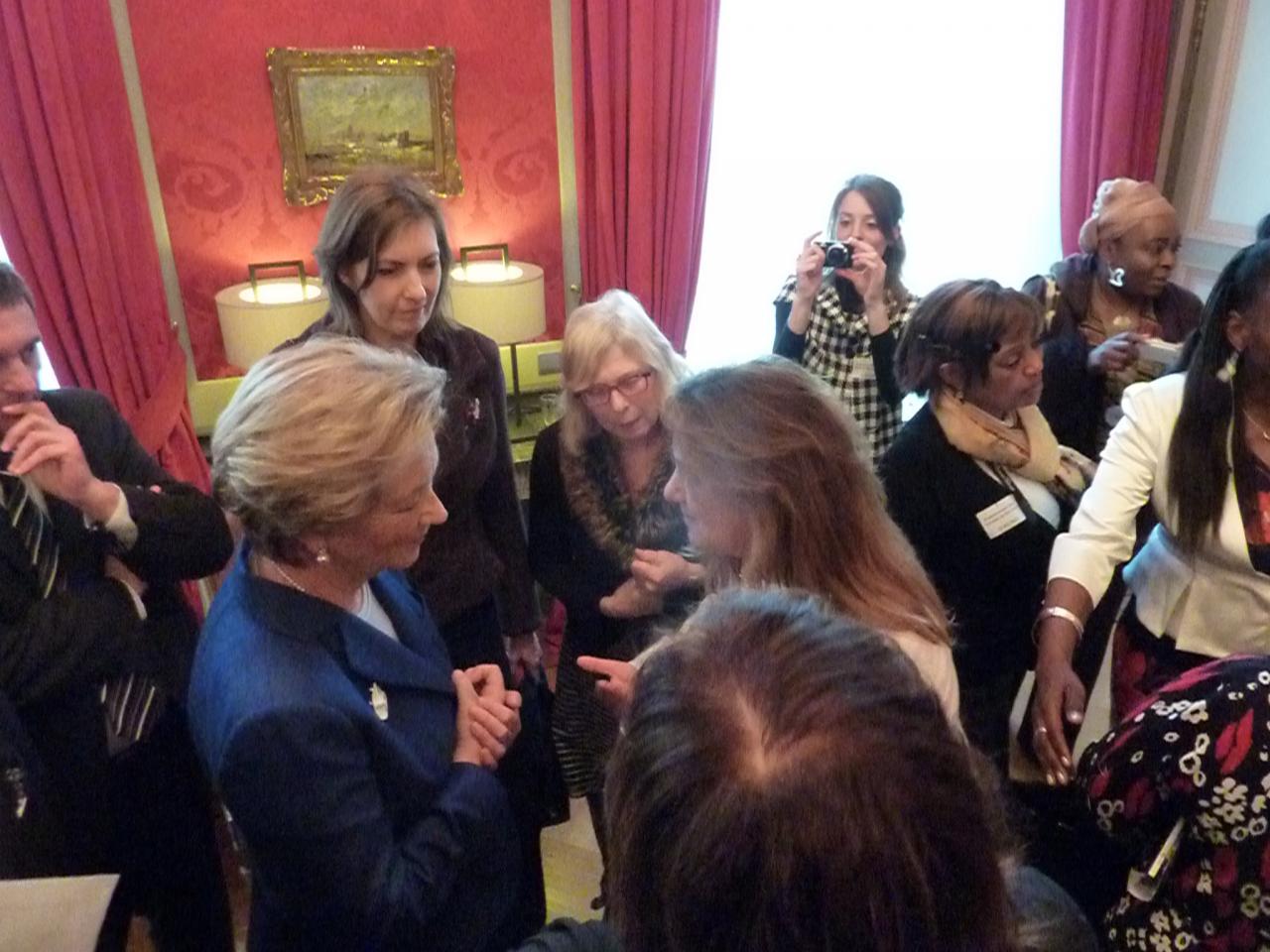 Avec la Reine Paola, à l'occasion de l'hommage aux femmes de paix.