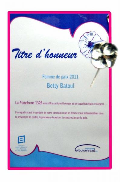 Betty batoul femme de paix