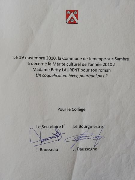 Betty batoul merite culturel jemeppe