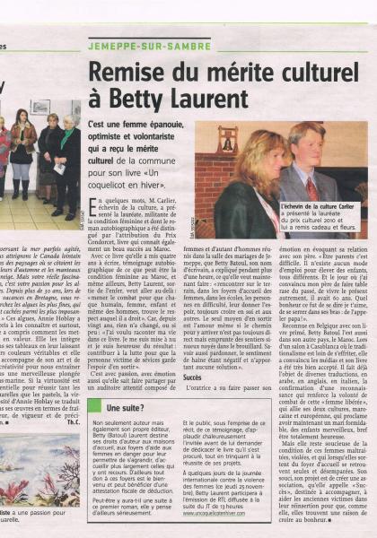 Betty batoul merite culturel