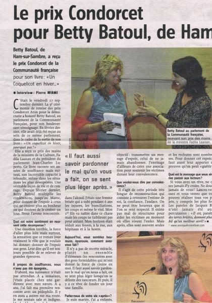 Betty batoul prix condorcet presse