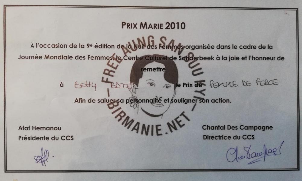Betty batoul prix marie
